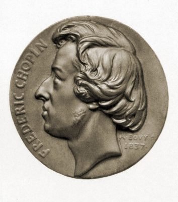 Frédéric François Chopin,  Bronze-Relief, Jean Francois Antoine Bovy