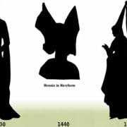 Kostümsilhouetten der Gotik vom 11. bis 15. Jhd. Kostümsilhouetten, Gotik, Mittelalter, Hennin,