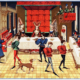 Mittelalter, Tafel, Schloss, Schlossherrin, Mundschenk, Hennin, Kostüm, Gotik,