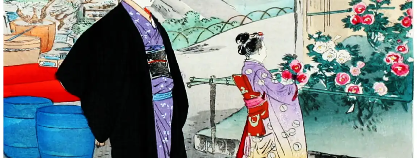 Päonien, Pfingstrosen, Yotsume, Honjo, Japan, Kunst, Gemälde